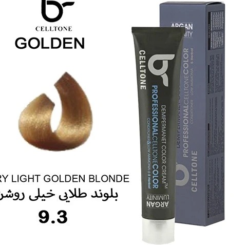 رنگ مو شماره 9.3 بلوند طلایی خیلی روشن 100 میلی لیتر سلتون